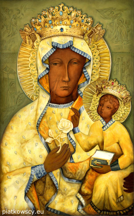 obraz Matki Boskiej w bursztynowej sukience